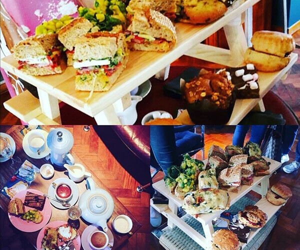 Corporate Lunch Picnic on Mini Benches