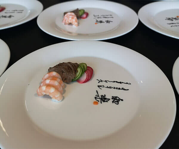 Signed dish by head chef of the Launch of the Chinese Cofucius Institute