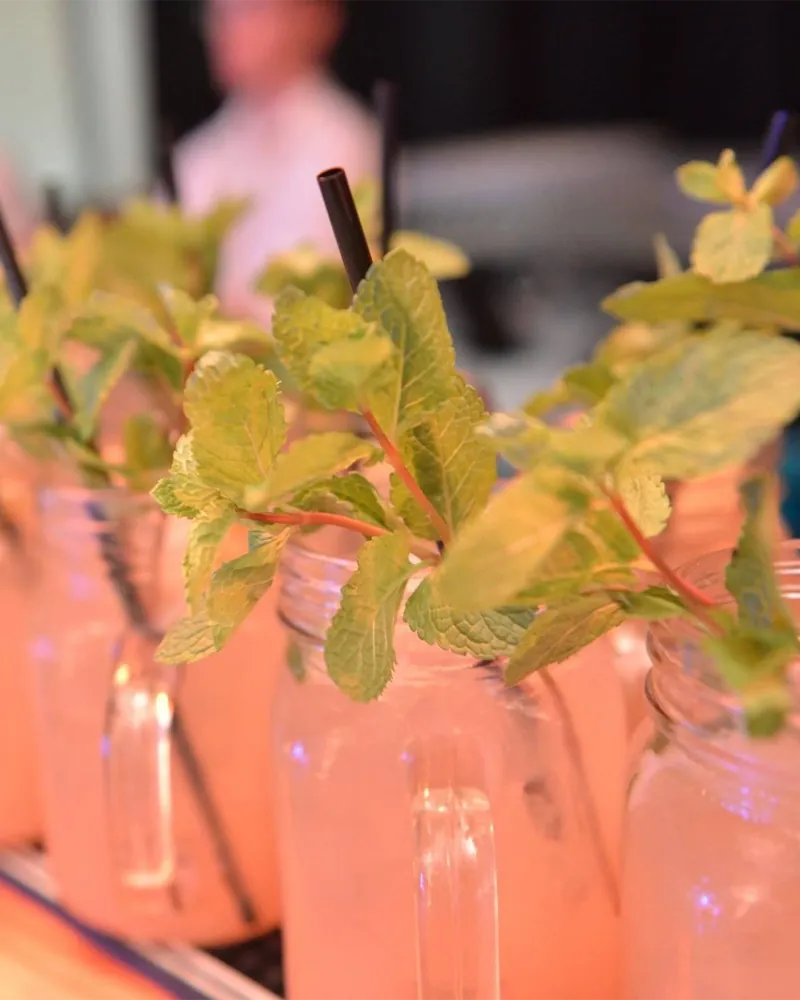 Moscow mule served in a copper mug
